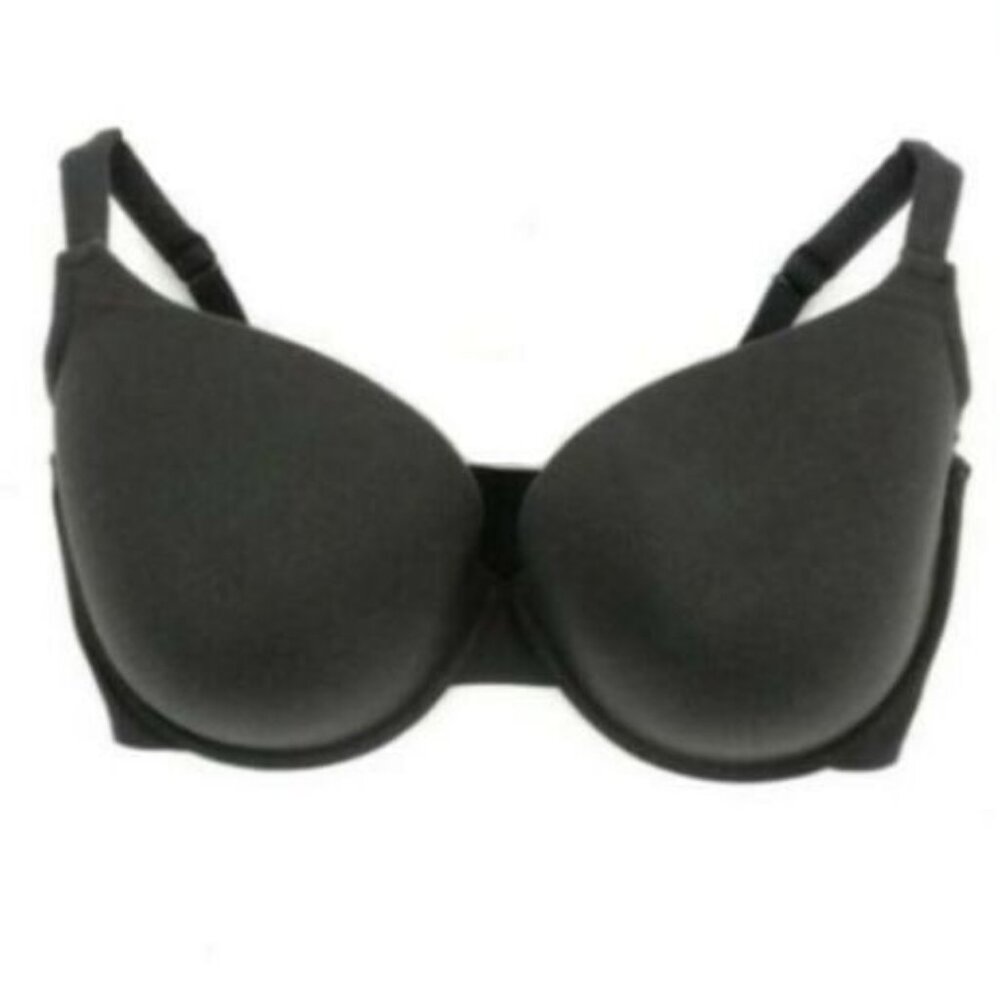 Lane Bryant Cacique Womens Bra Plunge Cotton Blend Plus Size 40DD Black